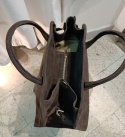 Duża zamszowa torba miejska shopper – skóra naturalna (czekoladowy brąz)